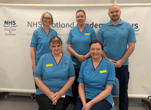 People standing and sitting