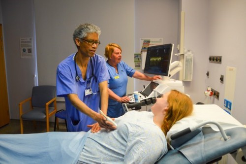 Person performing an Ultrasound