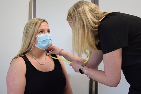 Person using a device